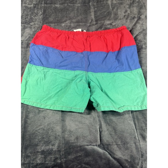 Vtg 80s 90s Swim Trunks Basic Editions Shorts Color Block jams Retro Mens Medium - Picture 10 of 11